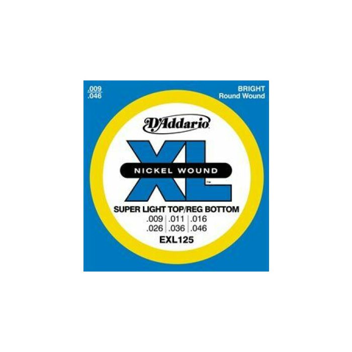 D'addario exl125 super light top/regular bottom 9-46