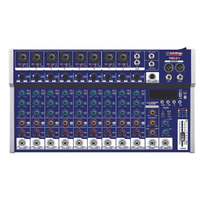 Audio Design Pro pmx.811 mixer 8+1+1 canali - 24dsp - usb/bt - foto 1