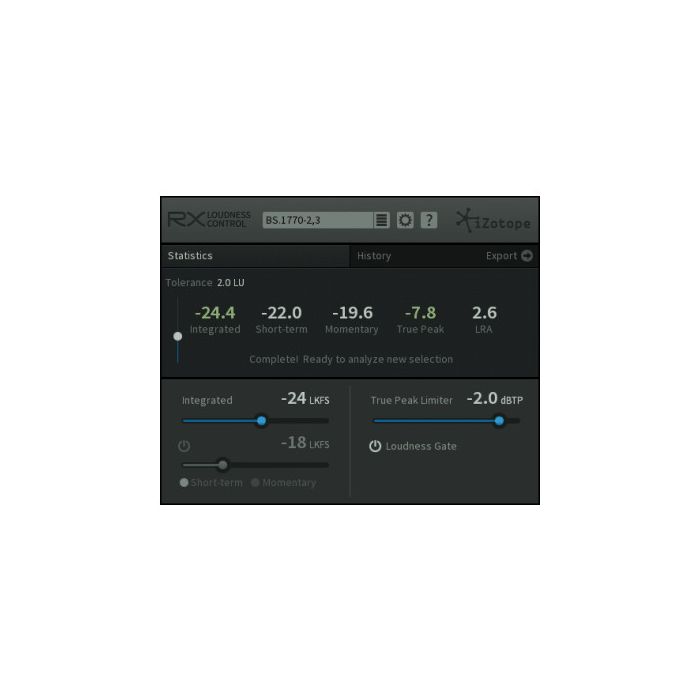 iZotope rx loudness control