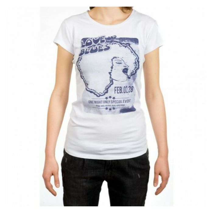 Cotton Music t-shirt love and blues medium (m) donna