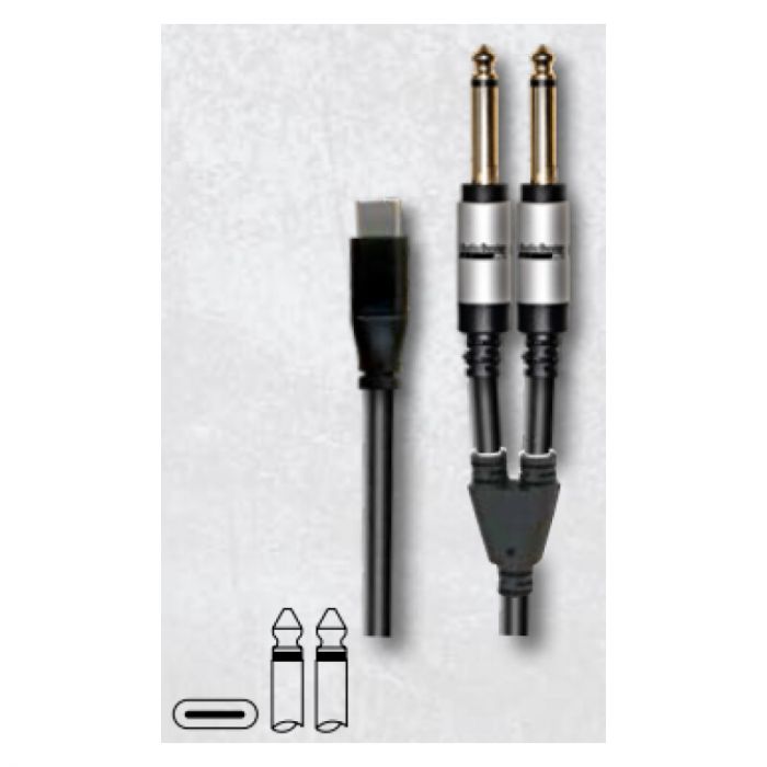 Audio Design Pro vx230c-3 cavo adattatore usb c - 2 jack 6,3